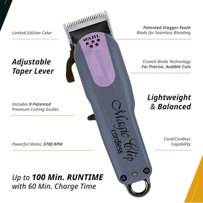 Wahl Professional Limited Edition Lavender Cord/Cordless Magic Clip Clipper