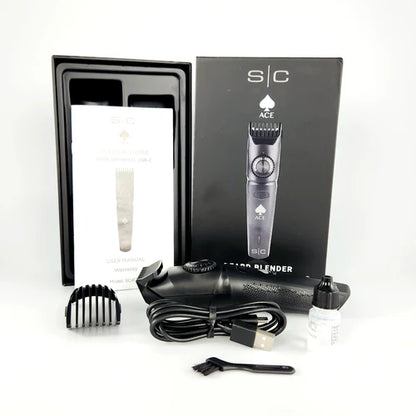 StyleCraft Ace Professional Cordless Beard Blender Trimmer w/ USB-Charging