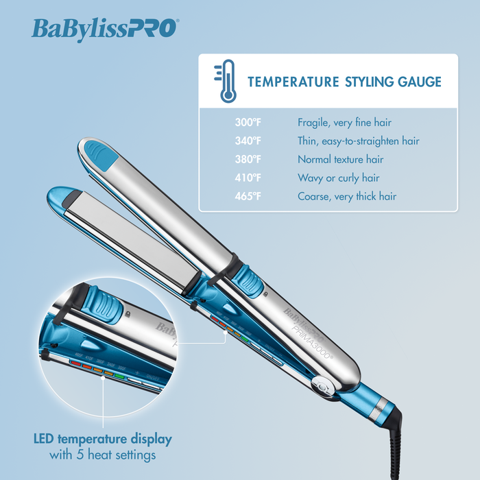 Babyliss PRO Nano Titanium Prima 3300 Ionic Straightener 1 - 1 1/2 Inch
