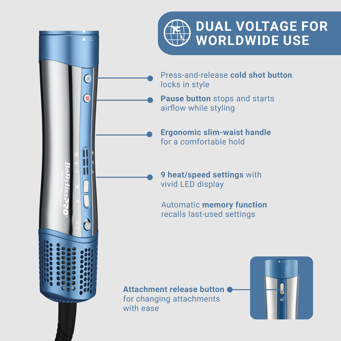 BaBylissPRO Nano Titanium StyleSwitch Ionic Multi-Styler & Dryer