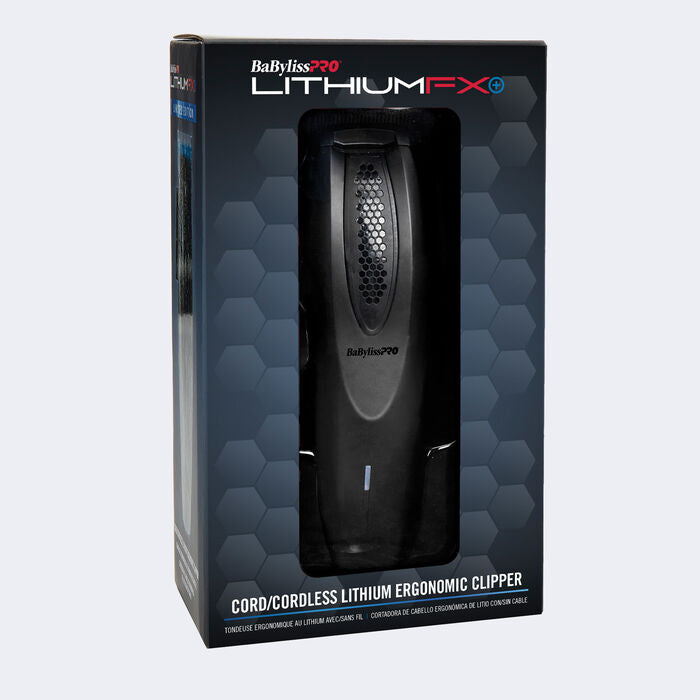 BaBylissPRO LithiumFX+ Matte Black Cord/Cordless Lithium Ergonomic Clipper