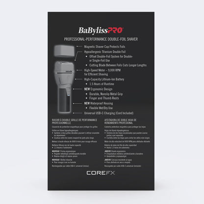 BaBylissPRO COREFX Double-Foil Shaver