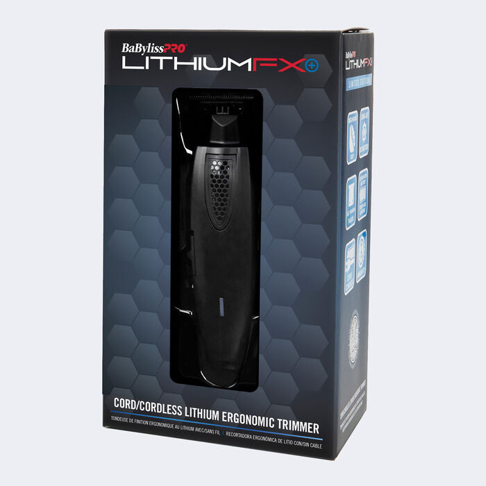 BaBylissPRO LithiumFX+ Matte Black Cord/Cordless Lithium Ergonomic Trimmer