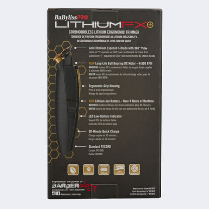 BaBylissPRO LithiumFX Cord/Cordless Lithium Ergonomic Trimmer