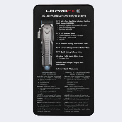 BaBylissPRO FXONE™ Lo-ProFX High Performance Low-Profile Clipper (Silver)