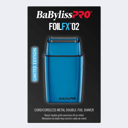 BaBylissPRO FOILFX02 Limited Edition All-Metal Double-Foil Shaver (Blue)