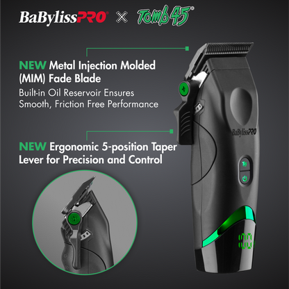 BaBylissPRO x Tomb45® Wireless-Charging Clipper