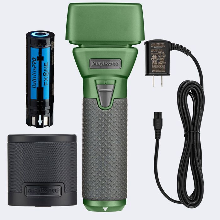BaBylissPRO LimitedFX FXONE Double Foil Shaver - Green Charcoal Kit
