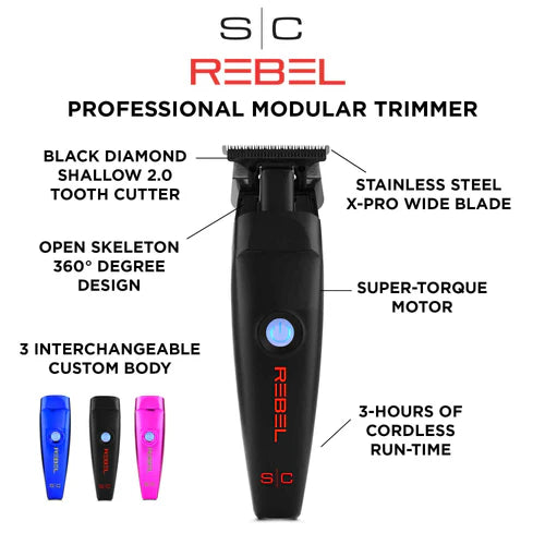 StyleCraft Rebel Professional Super-Torque Modular Cordless Trimmer