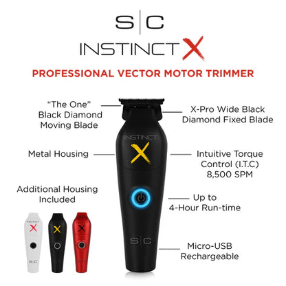 StyleCraft Instinct-X Cordless Metal Trimmer w/ IN2 Vector Motor
