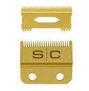StyleCraft Fixed Gold Titanium Fade Replacement Clipper Blade w/ Gold Titanium Moving Slim Deep Tooth Cutter Set