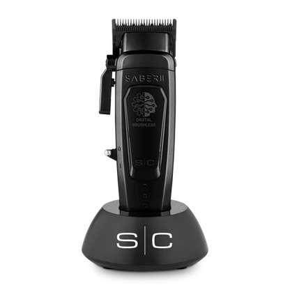 StyleCraft Saber 2.0 Cordless Modular Clipper w/ High-Torque Digital Brushless Motor - Black